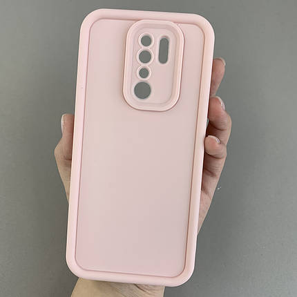 Чохол для Xiaomi Redmi 9 силіконовий чохол з великими бортиками на телефон сяомі редмі 9 рожевий n5v, фото 1