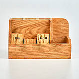Органайзер ресторанний з ясена 230х140х140 мм, фото 4