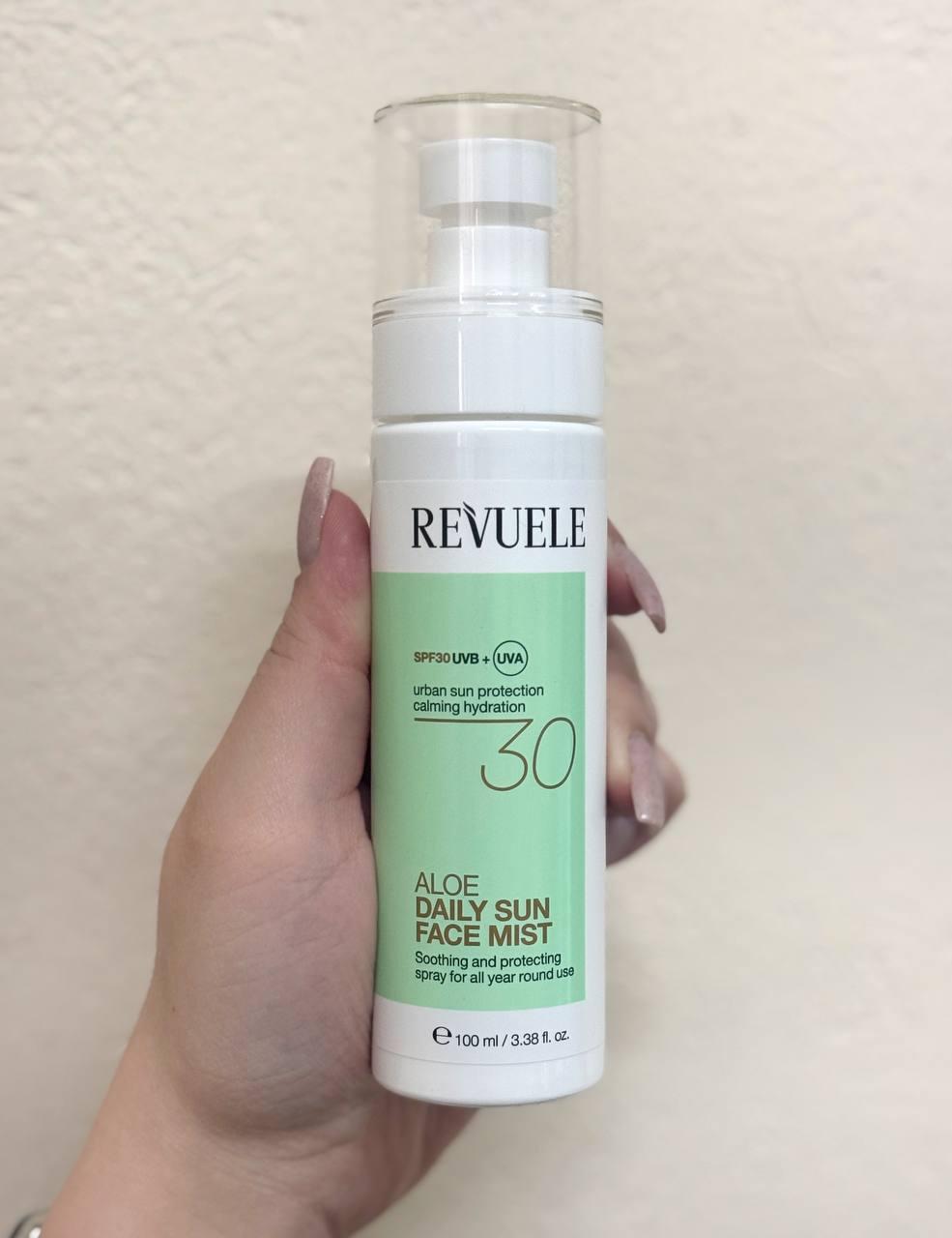 Сонцезахисний спрей для обличчя з алое вера SPF 30 Revuele, 100 мл, фото 1