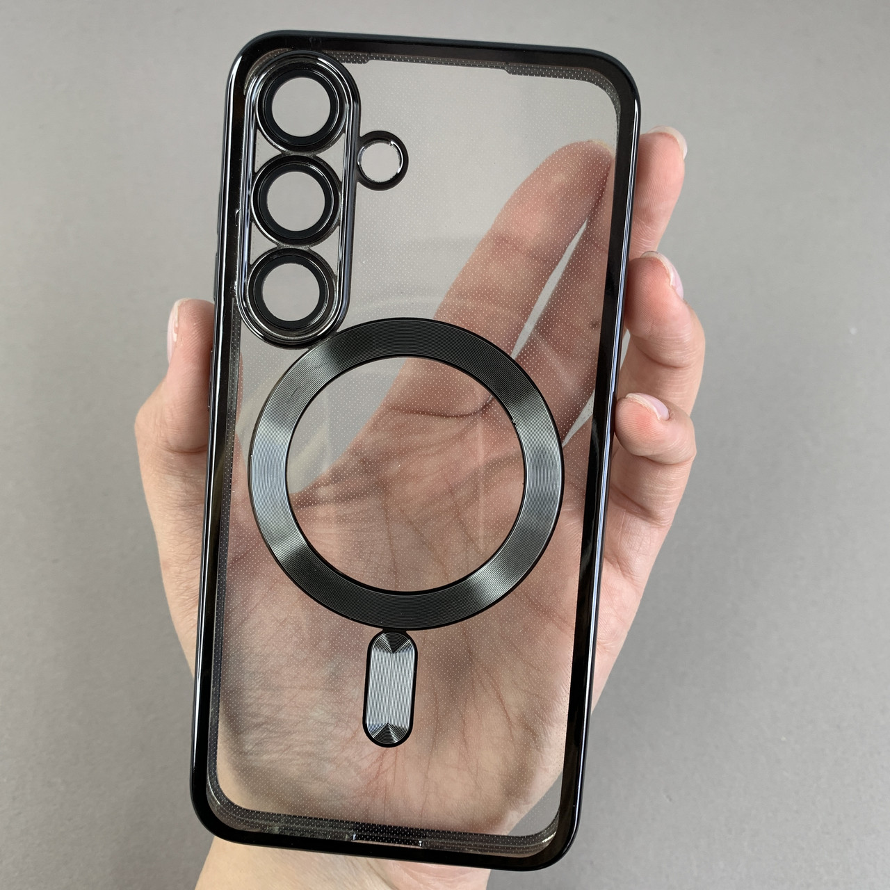 Чохол для Samsung Galaxy S25 чохол з магсейф із захистом камери на телефон самсунг с25 чорний h3b