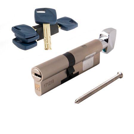 Циліндр APECS XR-100(45/55C)-C15-NI нікель ключ-вороток, фото 1