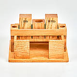 Набір для спецій, серветок та зубочисток (дерево ясен) 215х135х185 мм, фото 5
