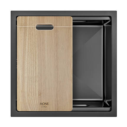 Мийка Handmade MONE Delux 5050 (3.0/1/220) Black без отвора 4 в 1, фото 1