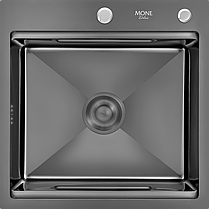Мийка Handmade MONE Delux 5050 (3.0/1/220) Black з отвором 4 в 1, фото 4