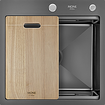 Мийка Handmade MONE Delux 5050 (3.0/1/220) Black з отвором 4 в 1, фото 4