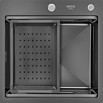 Мийка Handmade MONE Delux 5050 (3.0/1/220) Black з отвором 4 в 1, фото 5