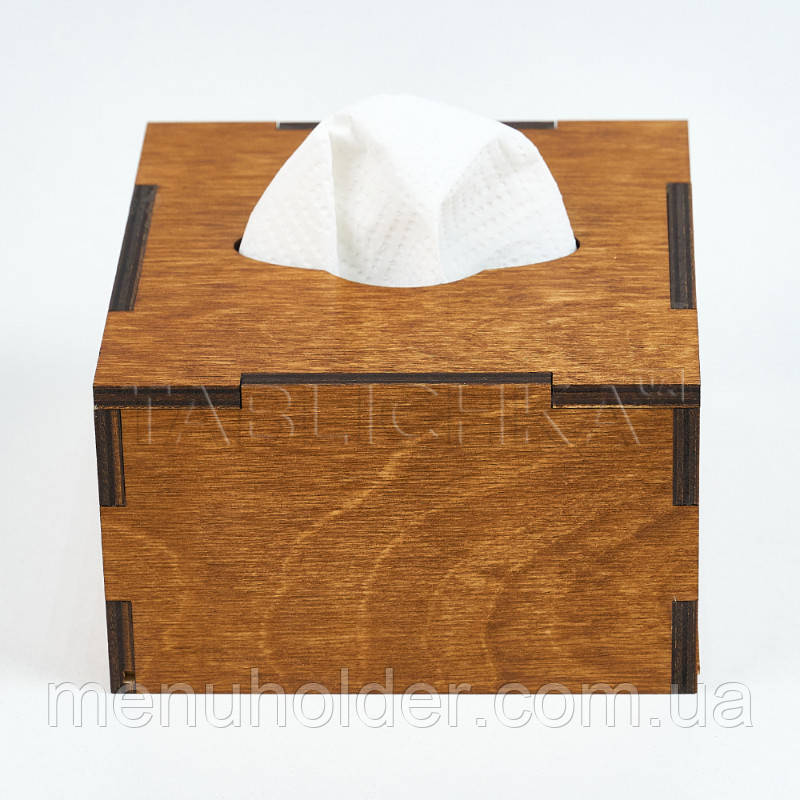 Серветниця дерев'яна диспенсер 147х81х137 мм, фото 1