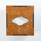 Серветниця дерев'яна диспенсер 147х81х137 мм, фото 5