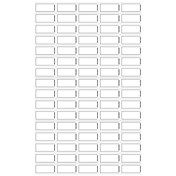 Чисті наліпки 80 шт 5*2,5 см + маркер (білі)