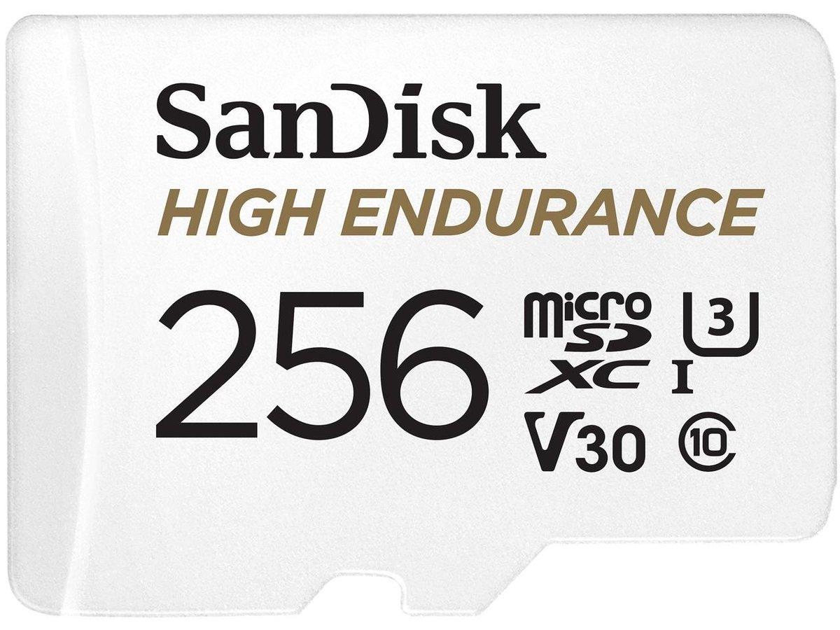Карта пам'яті microSDXC (UHS-1 U3) SanDisk High Endurance 256Gb class 10 V30 (100Mb/s) (adapterSD)