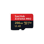 Карта пам'яті microSDXC (UHS-1 U3) SanDisk Extreme Pro A2 256Gb class 10 V30 (R200MB/s,W140MB/s) (adapter), фото 4