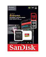 Карта пам'яті microSDXC (UHS-1 U3) SanDisk Extreme A2 512Gb class 10 V30 (R190MB/s,W130MB/s) (adapter SD), фото 3