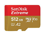 Карта пам'яті microSDXC (UHS-1 U3) SanDisk Extreme A2 512Gb class 10 V30 (R190MB/s,W130MB/s) (adapter SD), фото 4