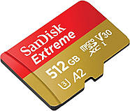 Карта пам'яті microSDXC (UHS-1 U3) SanDisk Extreme A2 512Gb class 10 V30 (R190MB/s,W130MB/s) (adapter SD), фото 5