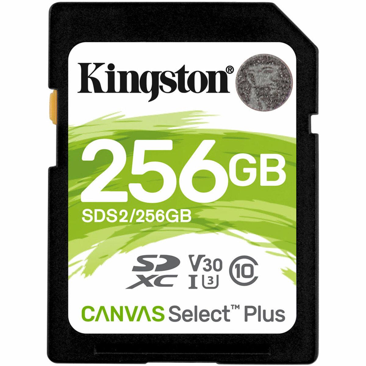 Карта пам'яті SDXC (UHS-1 U1) Kingston Canvas Select Plus 256Gb class 10 V10 (R-100MB/s)