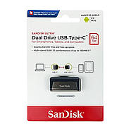 Флеш-накопичувач SanDisk USB 3.1 Ultra Dual Type-C 64Gb (150 Mb/s), фото 3