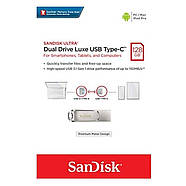 Флеш-накопичувач SanDisk USB 3.1 Ultra Dual Luxe Type-C 128Gb (150 Mb/s), фото 3