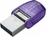 Флеш-накопичувач Kingston USB 3.2 DT microDuo 3C 128GB (Type-A/Type-C) (200Mb/s), фото 4