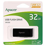 Флеш-накопичувач Apacer USB 3.2 Gen 1 AH350 32Gb Black, фото 3