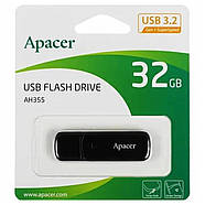 Флеш-накопичувач Apacer USB 3.2 Gen 1 AH355 32Gb Black, фото 3
