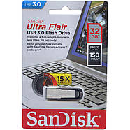 Флеш-накопичувач SanDisk USB 3.0 Ultra Flair 32Gb (150Mb/s), фото 3