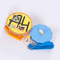 Качеля дитяча з дерева тарзанка спортивна підвісна «ЕЛІТ» лазур, в подарунок фірмовий ранець A4