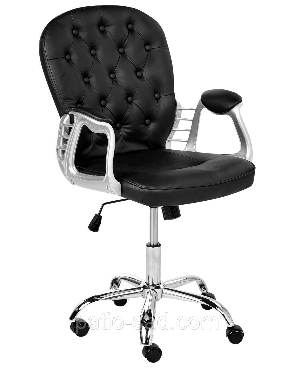 Регульоване крісло PRINCESS Офісне, Екошкіра, Чорне, фото 1
