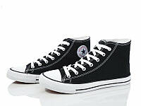 Кеды мужские конверсы текстиль (черные)