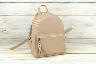 Жіночий рюкзак Лімбо з натуральної шкіри колір Мокко, розмір середній