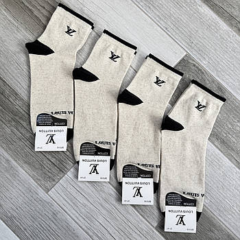 Шкарпетки жіночі демісезонні льон середні Louis Vuitton, розмір 37-41, 016-31