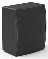 Щиток для автоматів зовнішній на 4 автомати Horoz Electric чорний