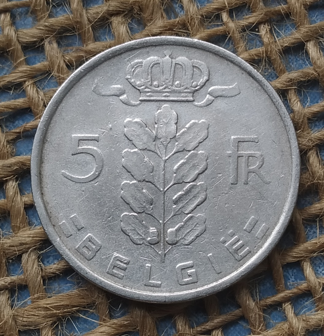 5 франкiв 1950 року. Бельгiя
