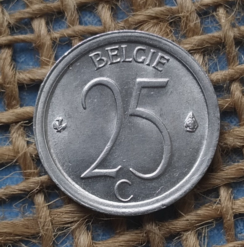25 сантимiв 1972 року. Бельгiя