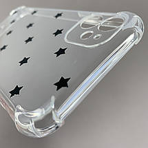 Чохол для Apple iPhone 11 чохол з бронь кутами з принтом чорних зірочок на айфон 11 q03p, фото 4