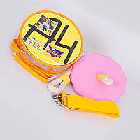 Качеля дитяча з дерева тарзанка спортивна підвісна «ЕЛІТ» роза, в подарунок фірмовий ранець A4