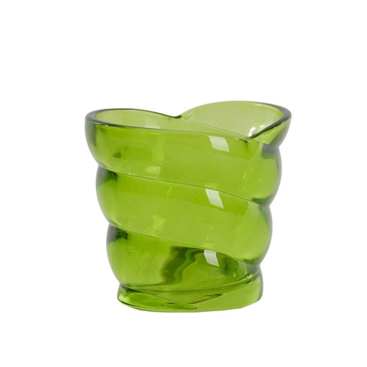 Підсвічник зі скла однотонний зелений у формі склянки Malea Light&Living, фото 1