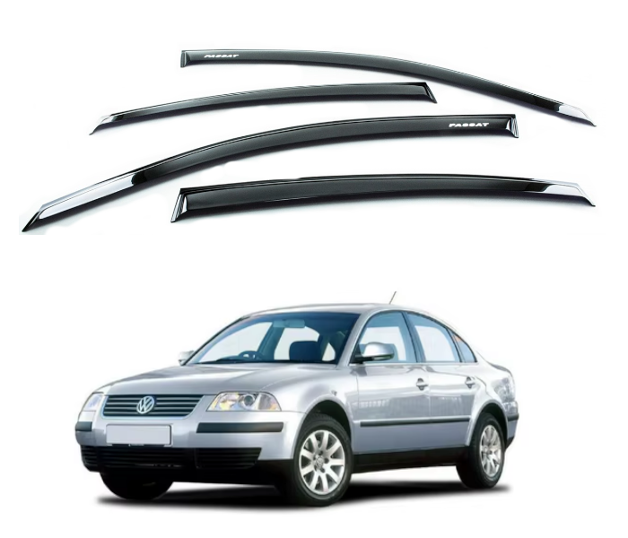 Дефлектори вікон вітровики Volkswagen Passat B5 седан 1997-2005 (скотч) AV-Tuning, фото 1