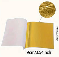 Поталь у книжці 9;9 см, колір золотий (100 аркушів)