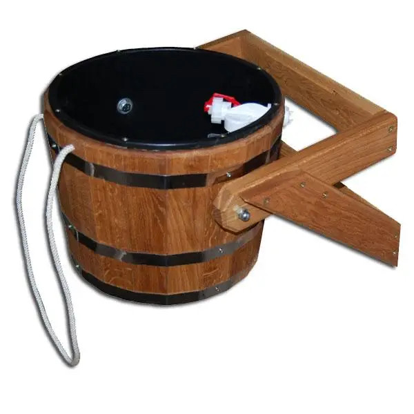 Ведро-водоспад з пластиковою вставкою, дуб, 20 л, фото 1