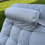 Шезлонг садовий з матрасом ChillWell Luxury сірий 286401 Лежак Розкладне крісло, фото 6