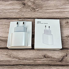 Адаптер USB-C 20W для iPhone без лого Power Adapter 20 Вт, блок живлення 20 Вт Type-C для iPhone, фото 4