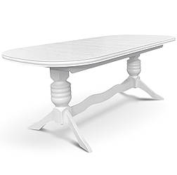 Великий обідній стіл Микс мебель Гетьман 200-280 см білий