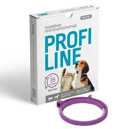 Нашийник для котів та собак PROVET Profiline 35 см - фіолетовий, фото 1