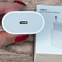 Адаптер USB-C 20W для iPhone без лого Power Adapter 20 Вт, блок живлення 20 Вт Type-C для iPhone, фото 5
