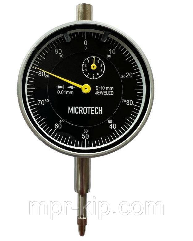 Індикатор годинникового типу Мікротех ИЧ-10-0.01 мм (КТ 1: ±0,015) Держреєстр №У1987-95, Україна, фото 1