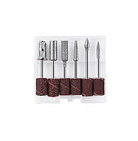 Насадки на фрейзер 6 насадок сріблясто-коричневий