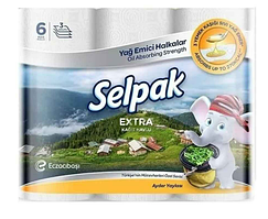 Туалетний папір Selpak Extra тришаровий 6 рулонів