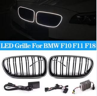 LED Решітка радіатора BMW (БМВ) 5 series F10 F11 F18 2010- 2017 року Глянець LED Ніздрі BMW F10 F11 2010 - 2017