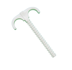Дюбель-гак монтажний подвійний, білий 100мм (упак 100шт)