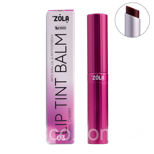 ZOLA Відтінковий бальзам для губ Lip Tint Balm (03 Cherry Natural)